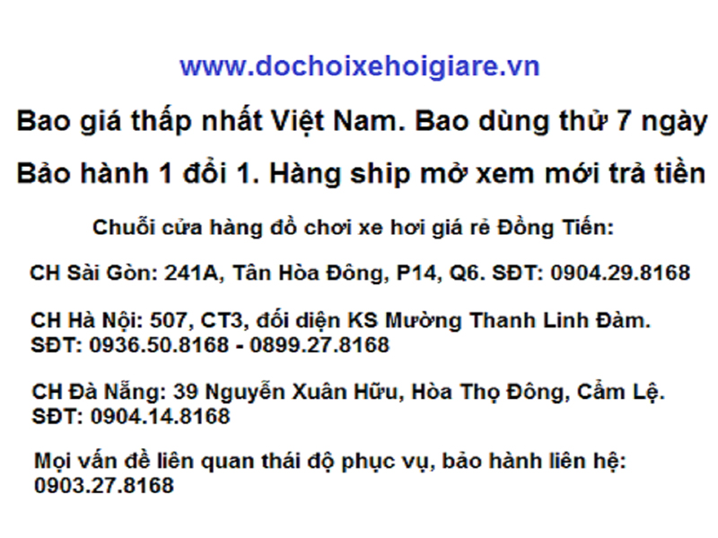 Top 6 cửa hàng đồ chơi xe hơi uy tín và chất lượng nhất tại TP. HCM 11 Cửa hàng đồ chơi xe hơi Đồng Tiến