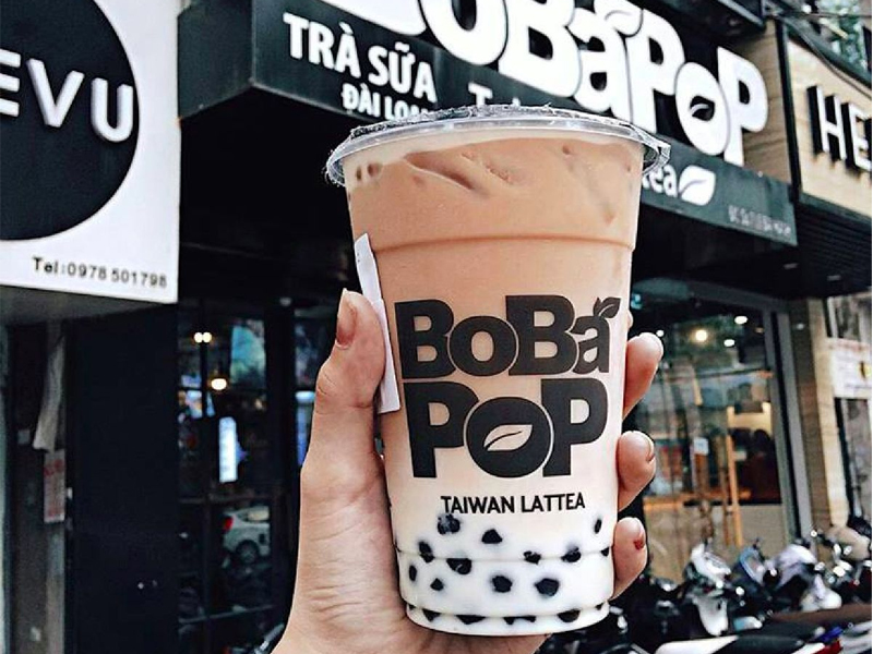 Top 10 quán trà sữa ngon nhất Sài Gòn 19 Quán trà sữa ngon "Bobapop"