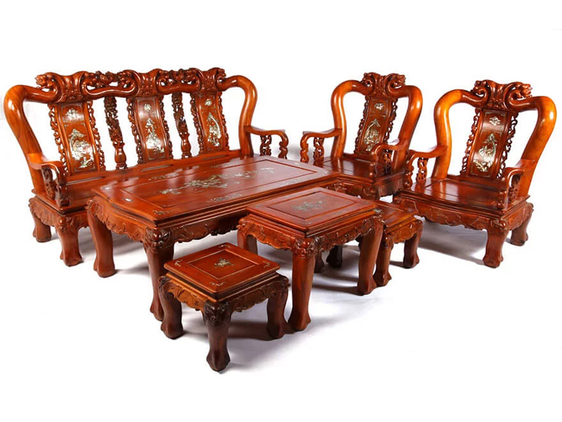 Thông tin tổng quan về cây gỗ Gụ và những sản phẩm làm từ chúng 50 Bộ bàn ghế phòng khách tay 10 Gỗ Gụ cao cấp.