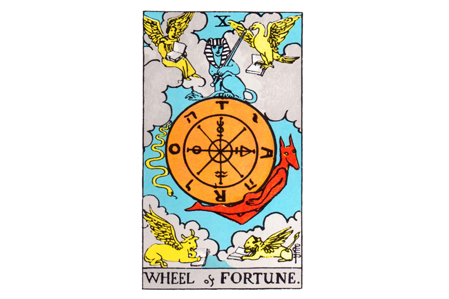 Ý nghĩa lá bài Wheel Of Fortune trong Tarot theo chuẩn Rider Waite Smith 4 Lá bài Wheel Of Fortune trong Tarot theo chuẩn Rider Waite Smith