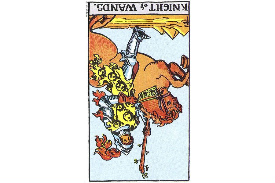Ý nghĩa lá bài Knight Of Wands trong Tarot theo chuẩn Rider Waite Smith 6 Ý nghĩa ngược của Knight of Wands