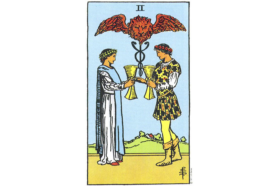 Ý nghĩa lá bài Two Of Cups trong Tarot theo chuẩn Rider Waite Smith 4 Lá bài Two Of Cups trong Tarot theo chuẩn Rider Waite Smith