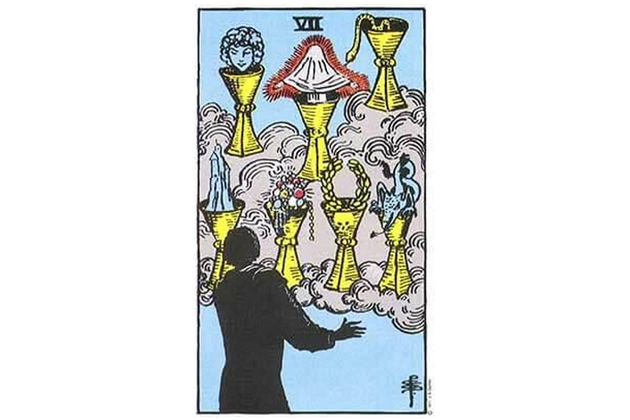 Ý nghĩa lá bài Seven Of Cups trong Tarot theo chuẩn Rider Waite Smith 4 Lá bài Seven Of Cups trong Tarot theo chuẩn Rider Waite Smith