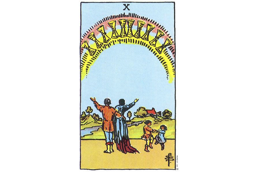 Ý nghĩa lá bài Ten Of Cups trong Tarot theo chuẩn Rider Waite Smith 4 Lá bài Ten Of Cups trong Tarot theo chuẩn Rider Waite Smith