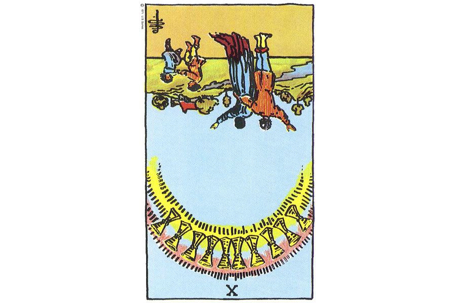 Ý nghĩa lá bài Ten Of Cups trong Tarot theo chuẩn Rider Waite Smith 6 Ý nghĩa ngược của Ten of Cups