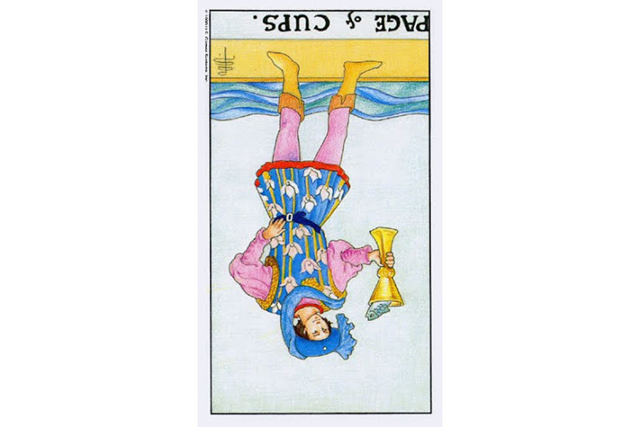 Ý nghĩa lá bài Page Of Cups trong Tarot theo chuẩn Rider Waite Smith 6 Ý nghĩa ngược của Page of Cups