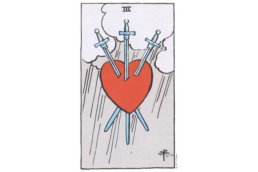 Ý nghĩa lá bài Three Of Swords trong Tarot theo chuẩn Rider Waite Smith 4 Lá bài Three Of Swords trong Tarot theo chuẩn Rider Waite Smith