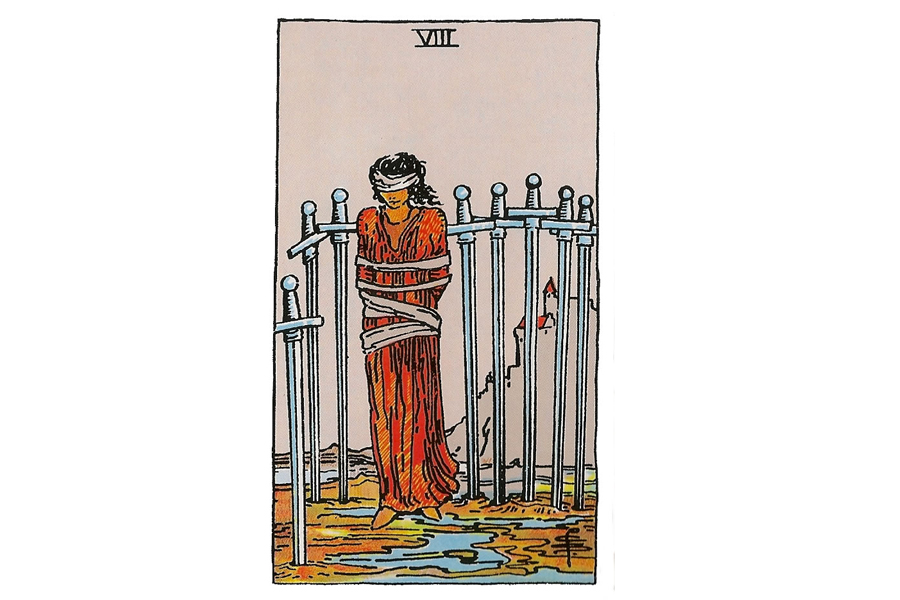 Ý nghĩa lá bài Eight Of Swords trong Tarot theo chuẩn Rider Waite Smith 5 Ý nghĩa xuôi của Eight of Swords