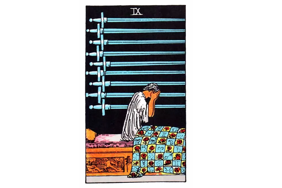 Ý nghĩa lá bài Nine Of Swords trong Tarot theo chuẩn Rider Waite Smith 4 Lá bài Nine Of Swords trong Tarot theo chuẩn Rider Waite Smith