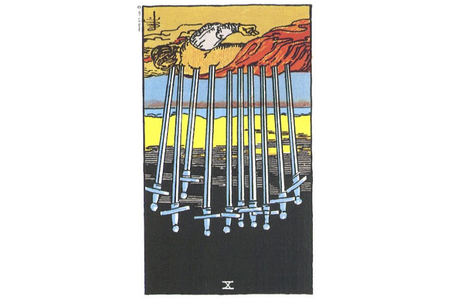 Ý nghĩa lá bài Ten Of Swords trong Tarot theo chuẩn Rider Waite Smith 6 Ý nghĩa ngược của Ten of Swords