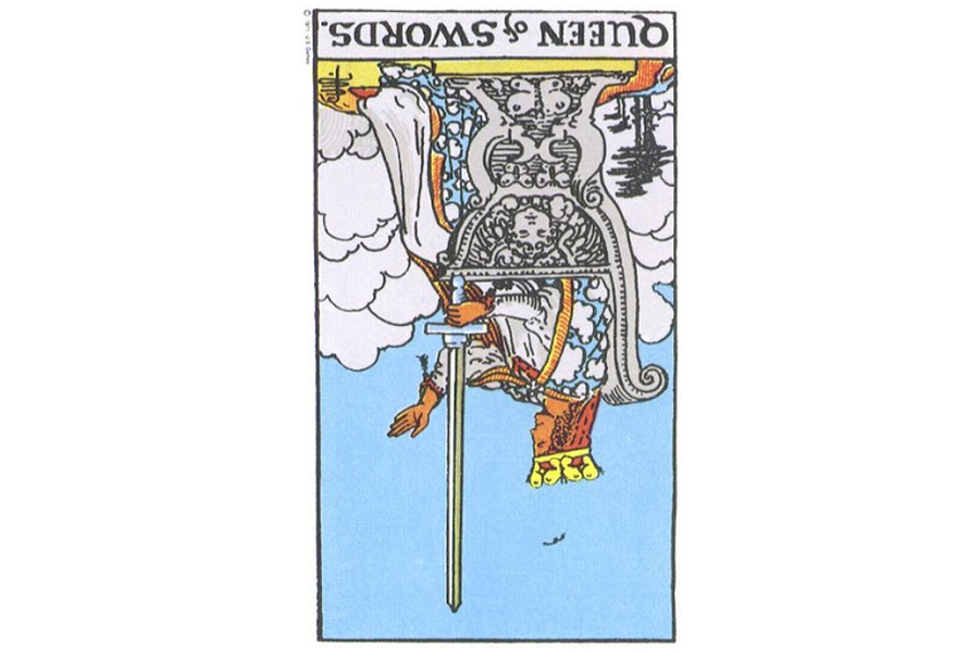 Ý nghĩa lá bài Queen Of Swords trong Tarot theo chuẩn Rider Waite Smith 6 Ý nghĩa ngược của Queen of Swords