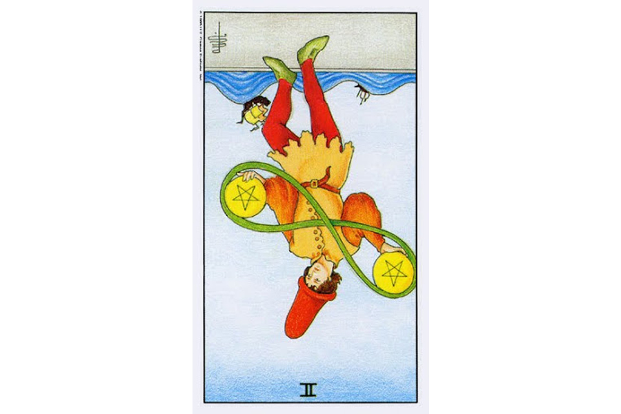 Ý nghĩa lá bài Two Of Pentacles trong Tarot theo chuẩn Rider Waite Smith 6 Ý nghĩa ngược của Two of Pentacles