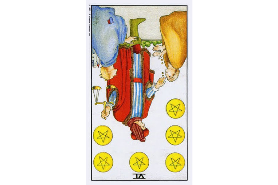 Ý nghĩa lá bài Six Of Pentacles trong Tarot theo chuẩn Rider Waite Smith 6 Ý nghĩa ngược của Six of Pentacles