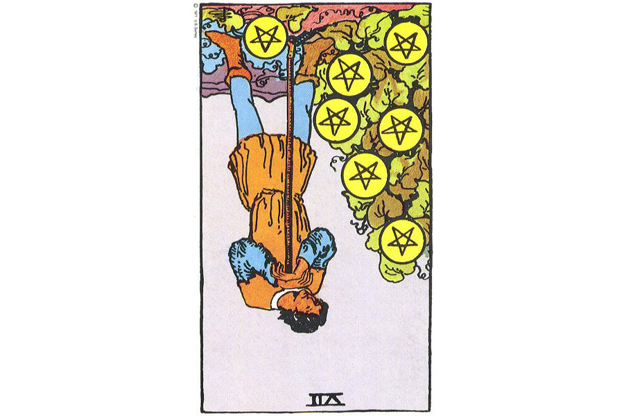 Ý nghĩa lá bài Seven Of Pentacles trong Tarot theo chuẩn Rider Waite Smith 6 Ý nghĩa ngược của Seven of Pentacles