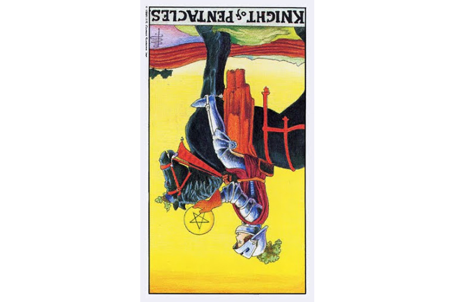 Ý nghĩa lá bài Knight Of Pentacles trong Tarot theo chuẩn Rider Waite Smith 6 Ý nghĩa ngược của Knight of Pentacles