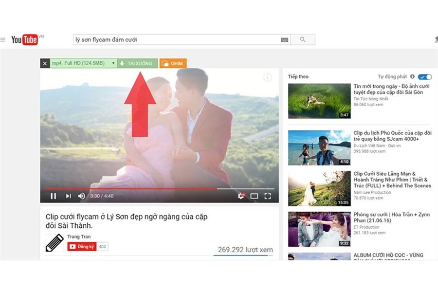 Top 3 cách tải video trên Youtube nhanh chóng và đơn giản nhất 7 Sau khi chọn định dạng video cần tải về trên Cốc cốc, bạn chỉ cần nhấn vào "Tải xuống" là xong.