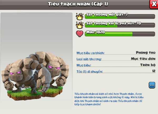 Golem Clash of Clans hay Thạch nhân trong Clash of Clans 8 Golemite