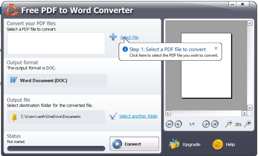 Phần mềm chuyển PDF sang word không lỗi font tốt nhất 18 Khởi động phần mềm Free PDF to Word Converter.