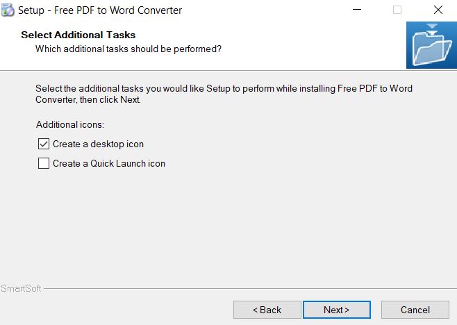 Phần mềm chuyển PDF sang word không lỗi font tốt nhất 15 Chọn Create a desktop icon