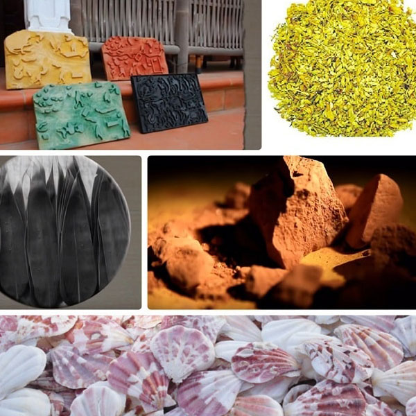 Top 40 Bức tranh Đông Hồ mà bạn nên treo trong nhà 41 5 Màu tự nhiên dùng vẽ tranh Đông Hồ