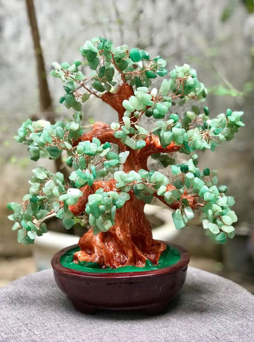 Đá thạch anh Xanh - Ý nghĩa trong phong thủy 20 Cây tài lọc phong thủy làm từ đá thạch anh xanh