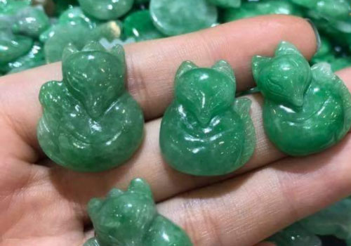 Đá thạch anh Xanh - Ý nghĩa trong phong thủy 23 Hồ ly làm từ đá thạch anh xanh