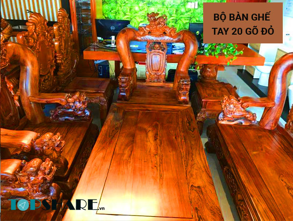Mẫu bàn ghế gõ đỏ tay 20 dành cho phòng khách đẹp nhất hiện nay 45 Mẫu bàn ghế gõ đỏ tay 20 đơn giản