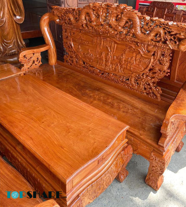 Mẫu bàn ghế gõ đỏ tay 20 dành cho phòng khách đẹp nhất hiện nay 28 Mẫu bàn ghế gõ đỏ tay 20 với thiết kế tinh xảo, độc đáo