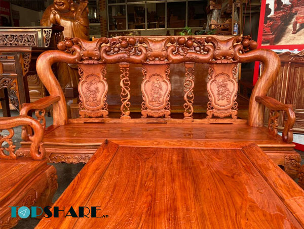 Mẫu bàn ghế gõ đỏ tay 20 dành cho phòng khách đẹp nhất hiện nay 32 Mẫu bàn ghế tay 20 gõ đỏ đẹp