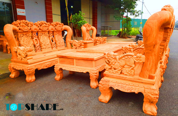 Mẫu bàn ghế gõ đỏ tay 20 dành cho phòng khách đẹp nhất hiện nay 44 Mẫu bàn ghế gõ đỏ cao cấp