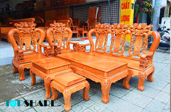 Mẫu bàn ghế gõ đỏ tay 20 dành cho phòng khách đẹp nhất hiện nay 46 Bộ bàn ghế tay 20 gõ đỏ đẳng cấp và sang trọng, tô vẽ thêm ngôi nhà cho bạn