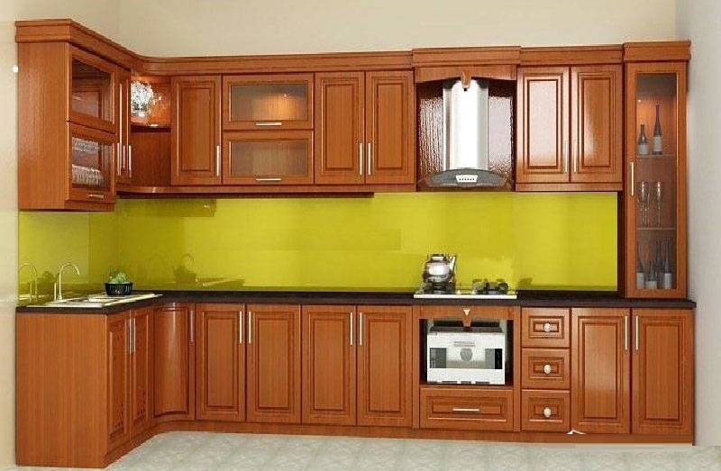 Top 30 Mẫu tủ bếp gỗ đẹp, chất lượng nhất 2021 23 Mẫu kệ tủ bếp gỗ tiện lợi