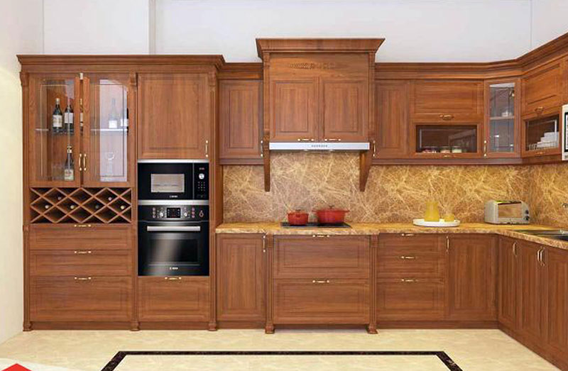 Top 30 Mẫu tủ bếp gỗ đẹp, chất lượng nhất 2021 26 Mẫu kệ tủ bếp gỗ cap cấp