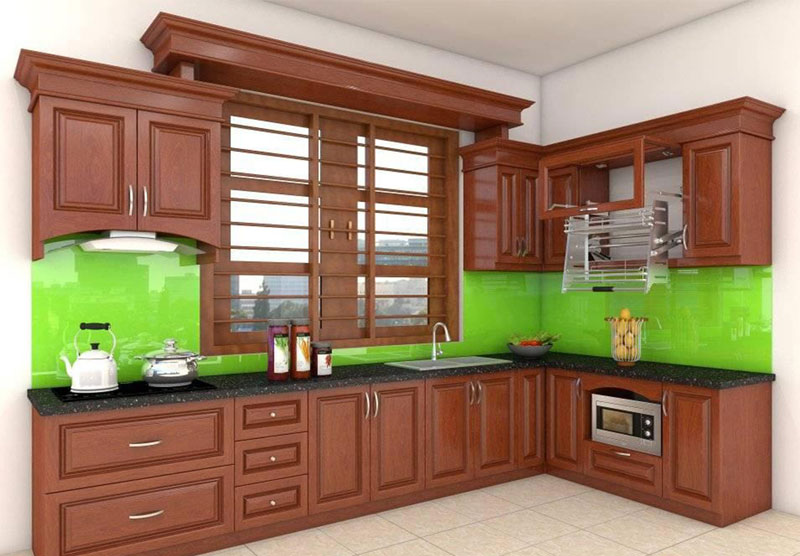 Top 30 Mẫu tủ bếp gỗ đẹp, chất lượng nhất 2021 17 Mẫu thiết kế tủ bếp làm bằng gỗ tự nhiên