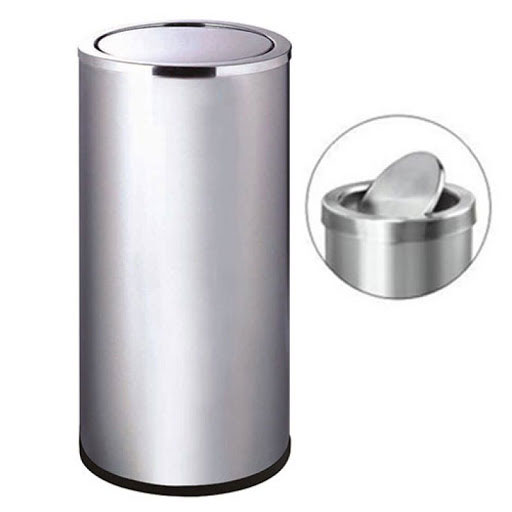 Top 5 loại thùng rác khách sạn tốt nhất, đẹp nhất hiện nay 12 Thùng rác khách sạn inox tròn bập bênh