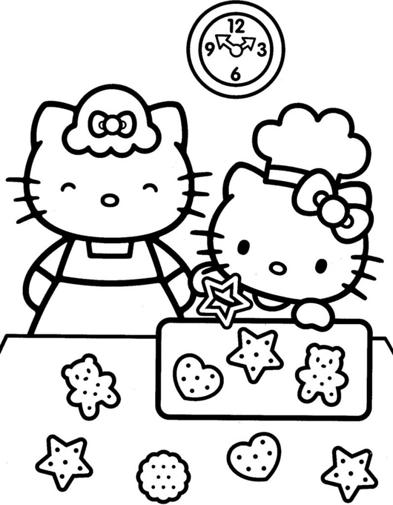 Top 25+ Mẫu tranh tô màu Hello Kitty Cute, Dễ thương dành cho bé 41 Trang tô màu hello kitty