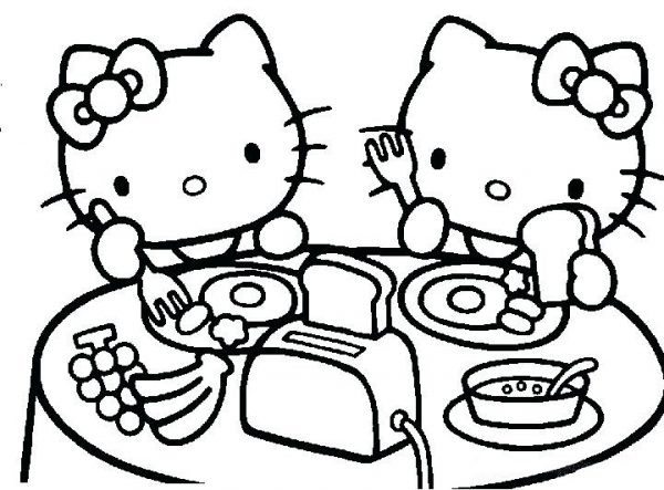 Trang tô màu hello kitty đẹp