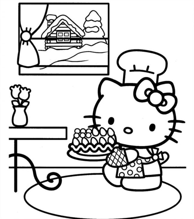 Top 25+ Mẫu tranh tô màu Hello Kitty Cute, Dễ thương dành cho bé 32 Trang tô màu hello kitty