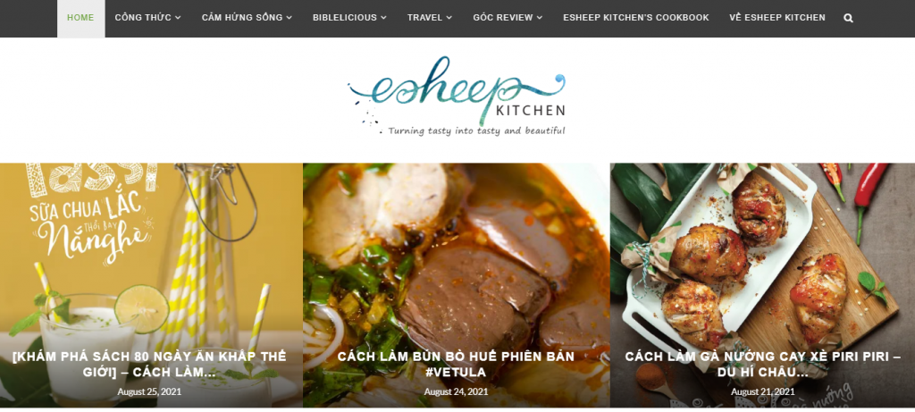 Top 7 Trang web dạy nấu ăn ngon được yêu thích nhất 9 Trang web dạy nấu ăn Esheepkitchen.com