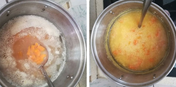 Cách nấu Cháo Bí Đỏ Hạt Kê cho bé ăn dặm siêu hấp dẫn 7 Các bước làm Cháo bí đỏ hạt kê cho bé ăn dặm siêu hấp dẫn bước 2