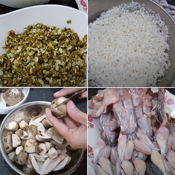 Top 3 cách làm Cháo Đậu Xanh và Cháo Ếch Đậu Xanh cho bé ăn dặm 27 Cách làm Cháo Ếch Đậu Xanh Nấm Rơm cho bé ăn dặm bước 1