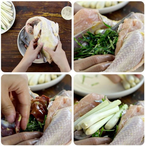 Cách làm Gà Hấp Muối Sả Lá Chanh ngon tuyệt cú mèo 5 Cách làm Gà Hấp Muối Sả Lá Chanh ngon tuyệt cú mèo Bước 1: Sơ chế nguyên liệu