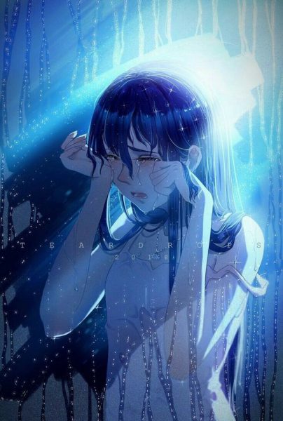 Hình ảnh anime khóc dưới mưa