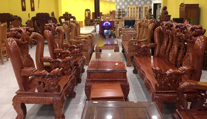 TOP 10+ Bộ bàn ghế gỗ hương đá tay 12 đẹp và sang trọng nhất hiện nay 19 Bộ bàn ghế gỗ hương đá tay 12 chạm đào chị tay nghệ mặt liền 6 món