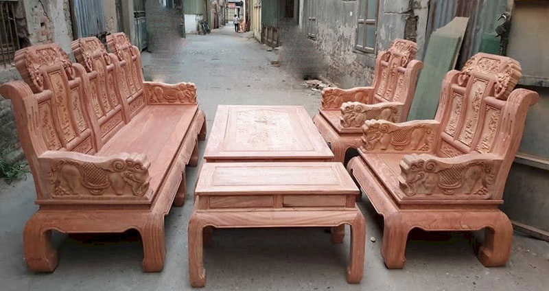 TOP 10+ Bộ bàn ghế gỗ hương đá tay 12 đẹp và sang trọng nhất hiện nay 24 Bộ bàn ghế phòng khách như ý tay voi bằng gỗ hương đá