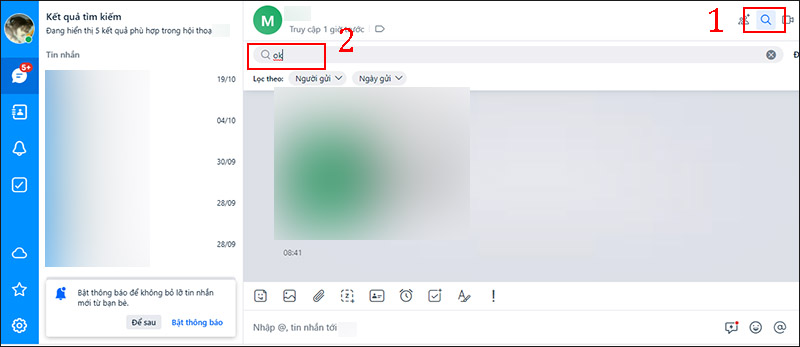Biểu tượng kính lúp nếu muốn tìm tin nhắn Biểu tượng kính lúp nếu muốn tìm tin nhắn