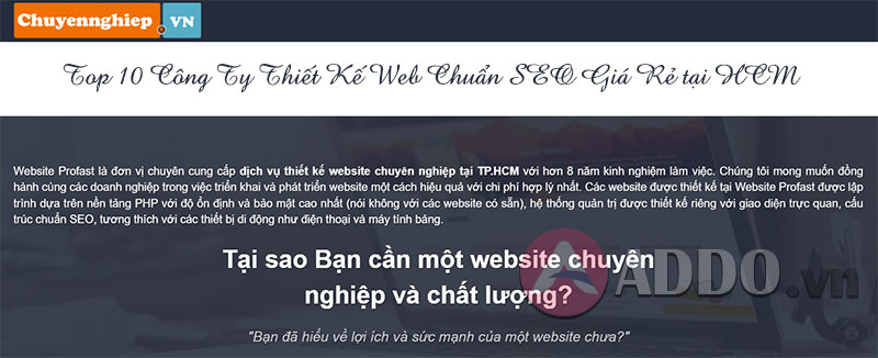 Top 10 Công ty thiết kế Web chuẩn SEO, uy tín, giá rẻ tại TPHCM 17 Top 10 Công ty thiết kế Web chuẩn SEO, uy tín, giá rẻ tại TPHCM 13