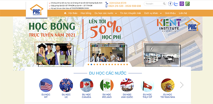 TOP 5 Trung tâm tư vấn du học Mỹ tốt nhất khu vực phía Nam 9 Công ty Phú Hoàn Cầu - PHC