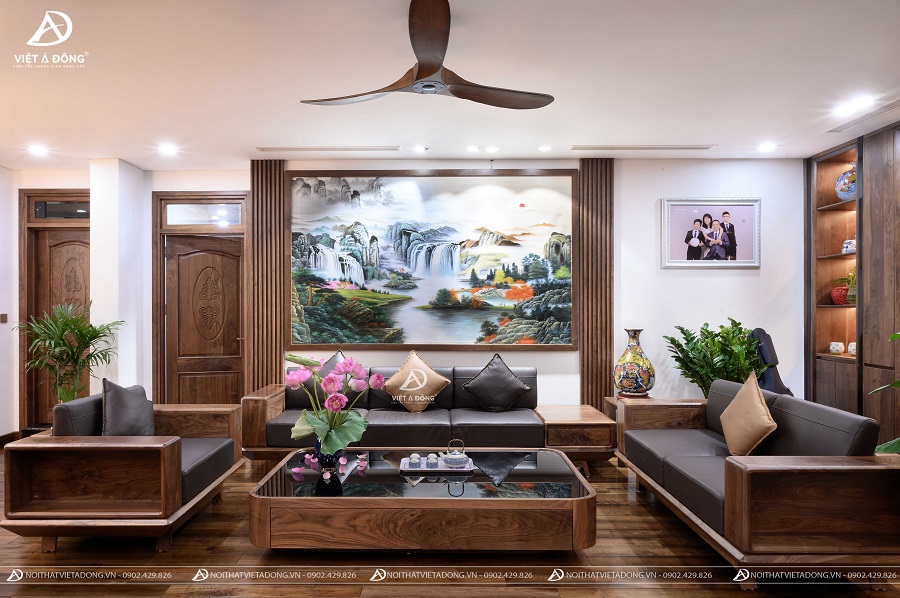 10+ Mẫu thiết kế nội thất từ gỗ óc chó đẹp cho phòng khách 25 Bộ sofa chữ U đẹp sang trọng