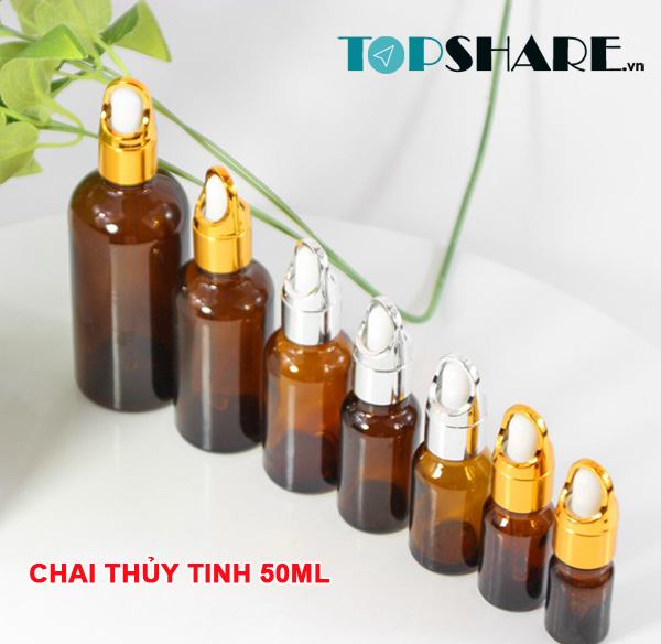 Mẫu chai thuỷ tinh 50ml đẹp chất lượng, giá tốt và hot nhất